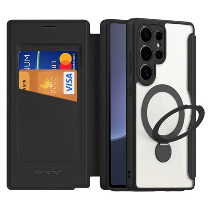 DUX DUCIS Skin X Pro Series Magsafe Ring Holder Leather Phone Case, For Samsung Galaxy S25 5G, For Samsung Galaxy S25 Ultra 5G, For Samsung Galaxy S24+ 5G