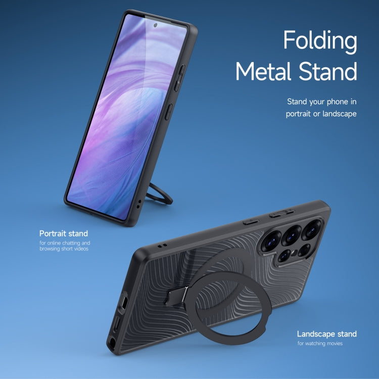 DUX DUCIS Aimo Mag Series MagSafe Ring Holder Frosted Phone Case, For Samsung Galaxy S25 Ultra 5G