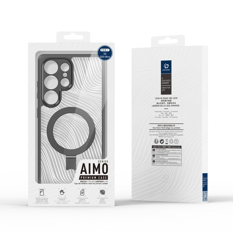 DUX DUCIS Aimo Mag Series MagSafe Ring Holder Frosted Phone Case, For Samsung Galaxy S25 Ultra 5G