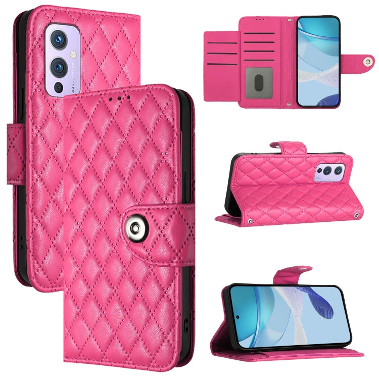 Rhombic Texture Flip Leather Phone Case with Lanyard, For OnePlus Nord 2 5G, For OnePlus 9 Pro, For OnePlus 9, For OnePlus Nord N10 5G