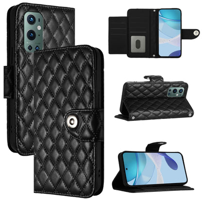 Rhombic Texture Flip Leather Phone Case with Lanyard, For OnePlus Nord 2 5G, For OnePlus 9 Pro, For OnePlus 9, For OnePlus Nord N10 5G