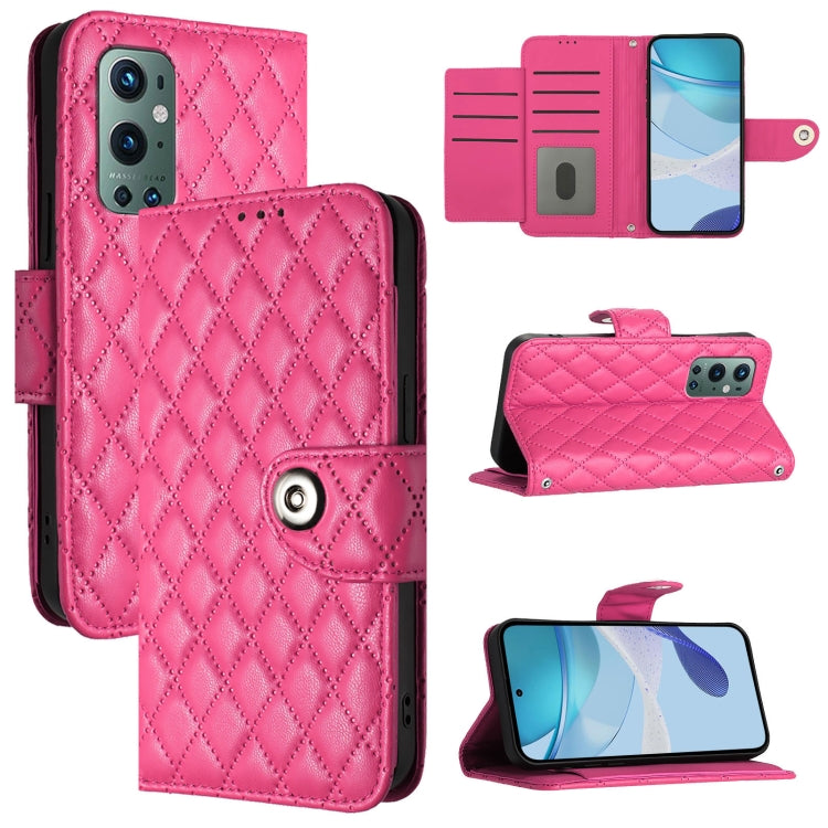 Rhombic Texture Flip Leather Phone Case with Lanyard, For OnePlus Nord 2 5G, For OnePlus 9 Pro, For OnePlus 9, For OnePlus Nord N10 5G