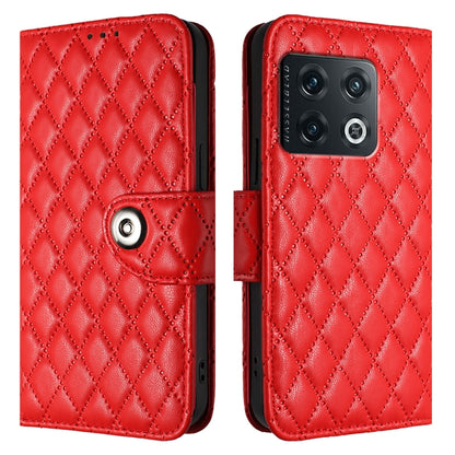 Rhombic Texture Flip Leather Phone Case with Lanyard, For OnePlus 10 Pro, For OnePlus Nord N20 5G, For OnePlus 9R / 8T, For OnePlus Nord CE 5G