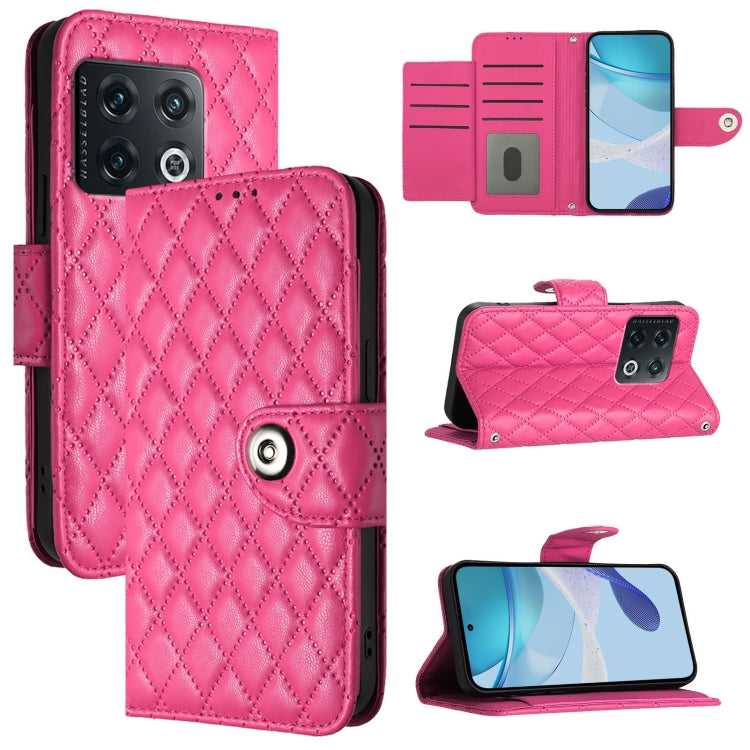 Rhombic Texture Flip Leather Phone Case with Lanyard, For OnePlus 10 Pro, For OnePlus Nord N20 5G, For OnePlus 9R / 8T, For OnePlus Nord CE 5G