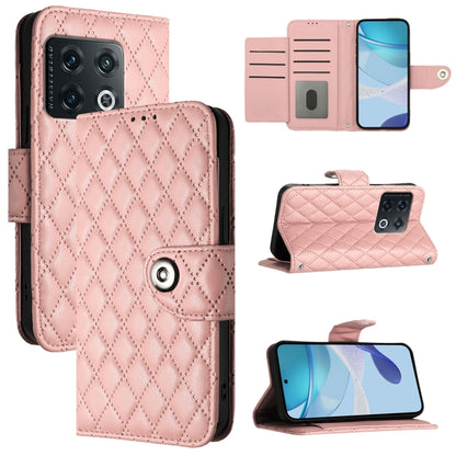 Rhombic Texture Flip Leather Phone Case with Lanyard, For OnePlus 10 Pro, For OnePlus Nord N20 5G, For OnePlus 9R / 8T, For OnePlus Nord CE 5G