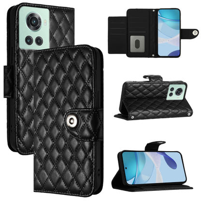 Rhombic Texture Flip Leather Phone Case with Lanyard, For OnePlus Ace Pro / 10T, For OnePlus Nord 2T, For OnePlus 10R / Ace, For OnePlus Nord CE 2 5G