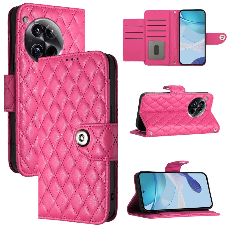 Rhombic Texture Flip Leather Phone Case with Lanyard, For OnePlus 12R, For OnePlus 12 5G Global, For OnePlus CE 3 Lite 5G / Nord N30, For OnePlus Nord CE3