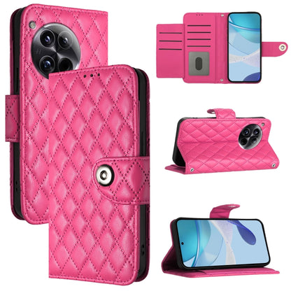 Rhombic Texture Flip Leather Phone Case with Lanyard, For OnePlus 12R, For OnePlus 12 5G Global, For OnePlus CE 3 Lite 5G / Nord N30, For OnePlus Nord CE3