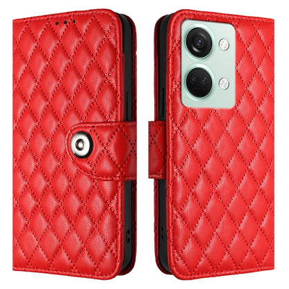 Rhombic Texture Flip Leather Phone Case with Lanyard, For OnePlus Ace 2V / Nord 3, For OnePlus 11R, For OnePlus 11, For OnePlus Nord N300