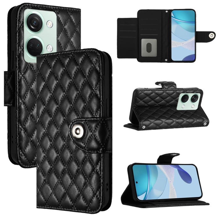 Rhombic Texture Flip Leather Phone Case with Lanyard, For OnePlus Ace 2V / Nord 3, For OnePlus 11R, For OnePlus 11, For OnePlus Nord N300