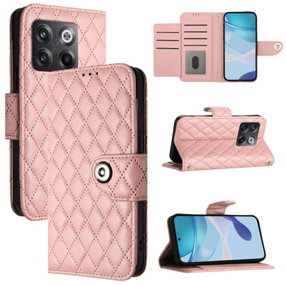 Rhombic Texture Flip Leather Phone Case with Lanyard, For OnePlus Ace Pro / 10T, For OnePlus Nord 2T, For OnePlus 10R / Ace, For OnePlus Nord CE 2 5G