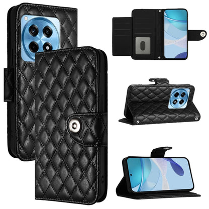 Rhombic Texture Flip Leather Phone Case with Lanyard, For OnePlus 12R, For OnePlus 12 5G Global, For OnePlus CE 3 Lite 5G / Nord N30, For OnePlus Nord CE3