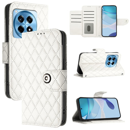 Rhombic Texture Flip Leather Phone Case with Lanyard, For OnePlus 12R, For OnePlus 12 5G Global, For OnePlus CE 3 Lite 5G / Nord N30, For OnePlus Nord CE3