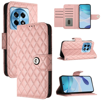 Rhombic Texture Flip Leather Phone Case with Lanyard, For OnePlus 12R, For OnePlus 12 5G Global, For OnePlus CE 3 Lite 5G / Nord N30, For OnePlus Nord CE3