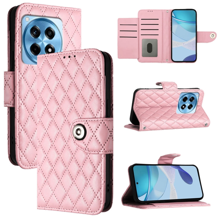 Rhombic Texture Flip Leather Phone Case with Lanyard, For OnePlus 12R, For OnePlus 12 5G Global, For OnePlus CE 3 Lite 5G / Nord N30, For OnePlus Nord CE3
