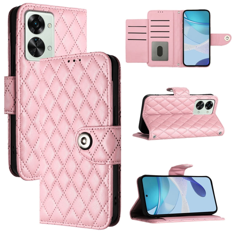 Rhombic Texture Flip Leather Phone Case with Lanyard, For OnePlus Ace Pro / 10T, For OnePlus Nord 2T, For OnePlus 10R / Ace, For OnePlus Nord CE 2 5G