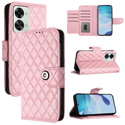 Rhombic Texture Flip Leather Phone Case with Lanyard, For OnePlus Ace Pro / 10T, For OnePlus Nord 2T, For OnePlus 10R / Ace, For OnePlus Nord CE 2 5G