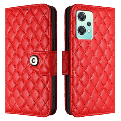 Rhombic Texture Flip Leather Phone Case with Lanyard, For OnePlus Nord CE 2 Lite 5G, For OnePlus Nord 2 Lite, For OnePlus Nord CE4, For OnePlus Nord N30 SE