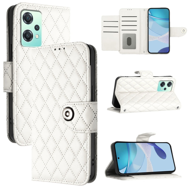 Rhombic Texture Flip Leather Phone Case with Lanyard, For OnePlus Nord CE 2 Lite 5G, For OnePlus Nord 2 Lite, For OnePlus Nord CE4, For OnePlus Nord N30 SE