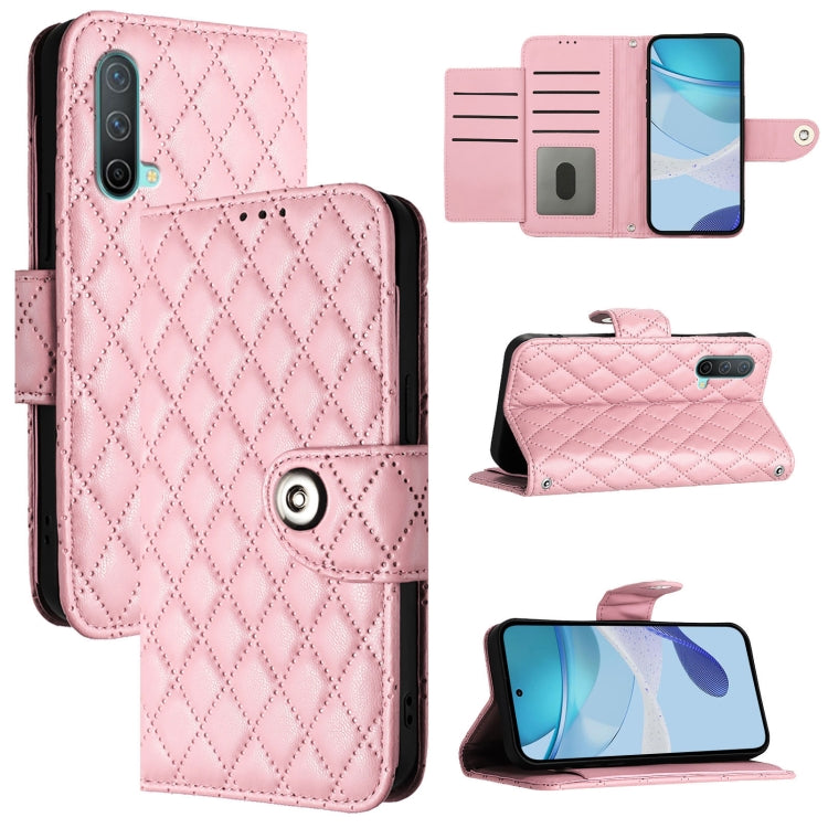 Rhombic Texture Flip Leather Phone Case with Lanyard, For OnePlus 10 Pro, For OnePlus Nord N20 5G, For OnePlus 9R / 8T, For OnePlus Nord CE 5G
