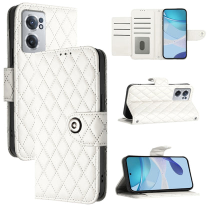 Rhombic Texture Flip Leather Phone Case with Lanyard, For OnePlus Ace Pro / 10T, For OnePlus Nord 2T, For OnePlus 10R / Ace, For OnePlus Nord CE 2 5G