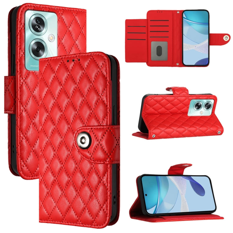 Rhombic Texture Flip Leather Phone Case with Lanyard, For OnePlus Nord CE 2 Lite 5G, For OnePlus Nord 2 Lite, For OnePlus Nord CE4, For OnePlus Nord N30 SE