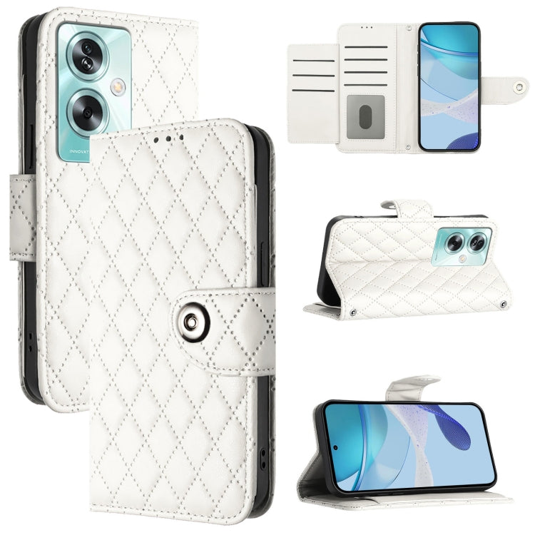 Rhombic Texture Flip Leather Phone Case with Lanyard, For OnePlus Nord CE 2 Lite 5G, For OnePlus Nord 2 Lite, For OnePlus Nord CE4, For OnePlus Nord N30 SE