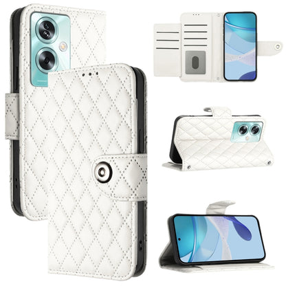 Rhombic Texture Flip Leather Phone Case with Lanyard, For OnePlus Nord CE 2 Lite 5G, For OnePlus Nord 2 Lite, For OnePlus Nord CE4, For OnePlus Nord N30 SE
