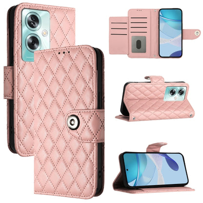 Rhombic Texture Flip Leather Phone Case with Lanyard, For OnePlus Nord CE 2 Lite 5G, For OnePlus Nord 2 Lite, For OnePlus Nord CE4, For OnePlus Nord N30 SE