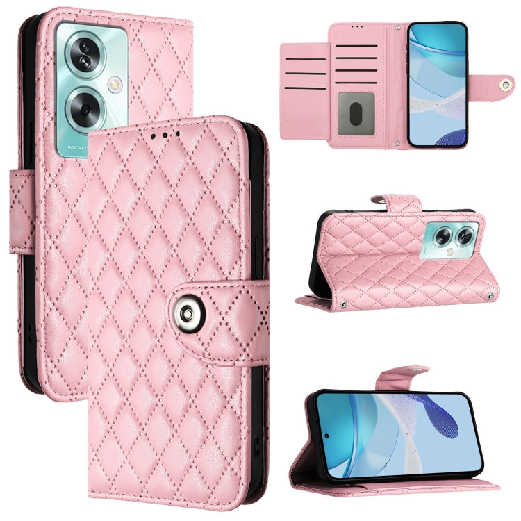 Rhombic Texture Flip Leather Phone Case with Lanyard, For OnePlus Nord CE 2 Lite 5G, For OnePlus Nord 2 Lite, For OnePlus Nord CE4, For OnePlus Nord N30 SE