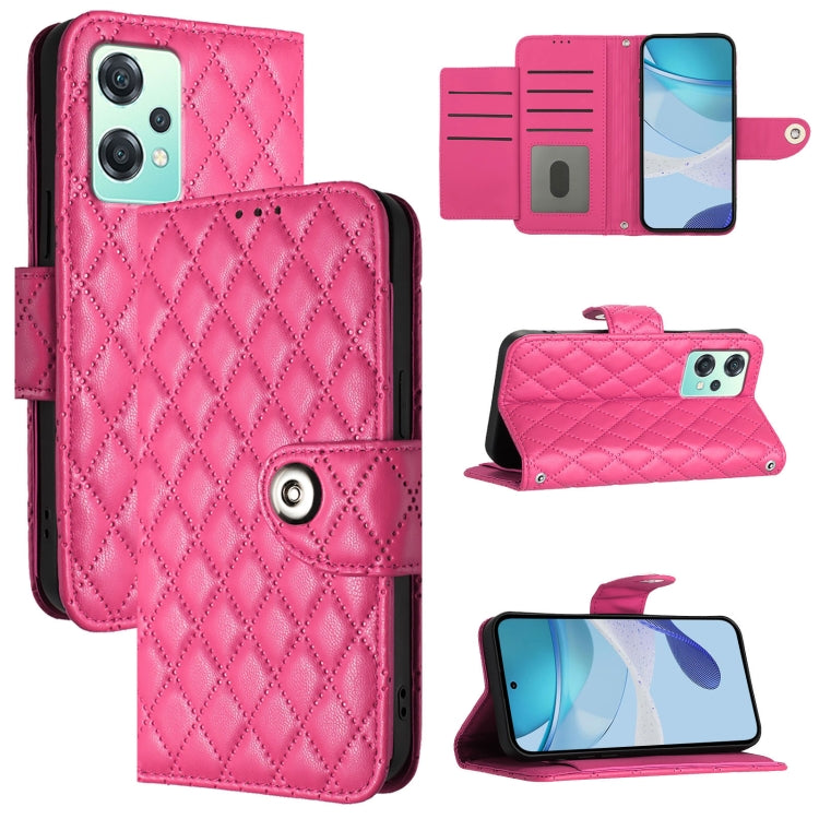Rhombic Texture Flip Leather Phone Case with Lanyard, For OnePlus Nord CE 2 Lite 5G, For OnePlus Nord 2 Lite, For OnePlus Nord CE4, For OnePlus Nord N30 SE