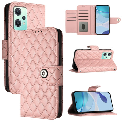 Rhombic Texture Flip Leather Phone Case with Lanyard, For OnePlus Nord CE 2 Lite 5G, For OnePlus Nord 2 Lite, For OnePlus Nord CE4, For OnePlus Nord N30 SE
