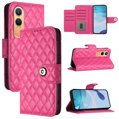 Rhombic Texture Flip Leather Phone Case with Lanyard, For OnePlus 13R / Ace 5 Pro 5G, For OnePlus Nord 4 5G, For OnePlus Nord 4 5G Global, For OnePlus Nord CE4 Lite