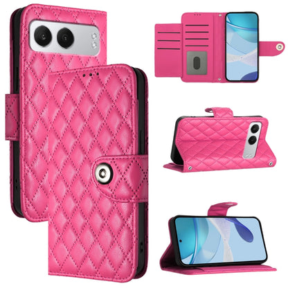Rhombic Texture Flip Leather Phone Case with Lanyard, For OnePlus 13R / Ace 5 Pro 5G, For OnePlus Nord 4 5G, For OnePlus Nord 4 5G Global, For OnePlus Nord CE4 Lite