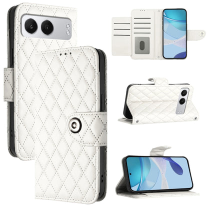 Rhombic Texture Flip Leather Phone Case with Lanyard, For OnePlus 13R / Ace 5 Pro 5G, For OnePlus Nord 4 5G, For OnePlus Nord 4 5G Global, For OnePlus Nord CE4 Lite