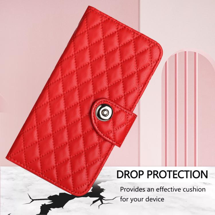 Rhombic Texture Flip Leather Phone Case with Lanyard, For OnePlus 13R / Ace 5 Pro 5G, For OnePlus Nord 4 5G, For OnePlus Nord 4 5G Global, For OnePlus Nord CE4 Lite