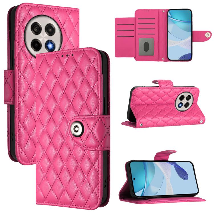 Rhombic Texture Flip Leather Phone Case with Lanyard, For OnePlus 13R / Ace 5 Pro 5G, For OnePlus Nord 4 5G, For OnePlus Nord 4 5G Global, For OnePlus Nord CE4 Lite