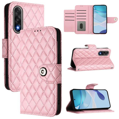 Rhombic Texture Flip Leather Phone Case with Lanyard, For OnePlus Turbo 6X Pro 5G, For OnePlus Turbo 6 / Turbo 6V, For OnePlus Ace 5 Ultra, For OnePlus Ace 5 Racing