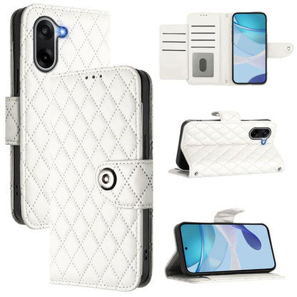 Rhombic Texture Flip Leather Phone Case with Lanyard, For OnePlus Turbo 6X Pro 5G, For OnePlus Turbo 6 / Turbo 6V, For OnePlus Ace 5 Ultra, For OnePlus Ace 5 Racing