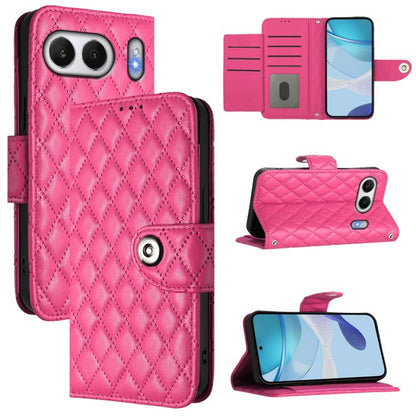Rhombic Texture Flip Leather Phone Case with Lanyard, For OnePlus 13R / Ace 5 Pro 5G, For OnePlus Nord 4 5G, For OnePlus Nord 4 5G Global, For OnePlus Nord CE4 Lite