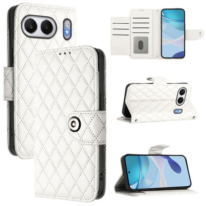 Rhombic Texture Flip Leather Phone Case with Lanyard, For OnePlus 13R / Ace 5 Pro 5G, For OnePlus Nord 4 5G, For OnePlus Nord 4 5G Global, For OnePlus Nord CE4 Lite