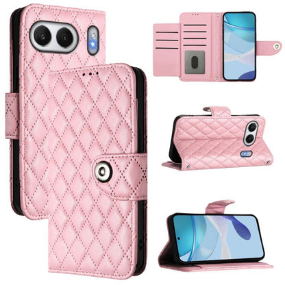 Rhombic Texture Flip Leather Phone Case with Lanyard, For OnePlus 13R / Ace 5 Pro 5G, For OnePlus Nord 4 5G, For OnePlus Nord 4 5G Global, For OnePlus Nord CE4 Lite