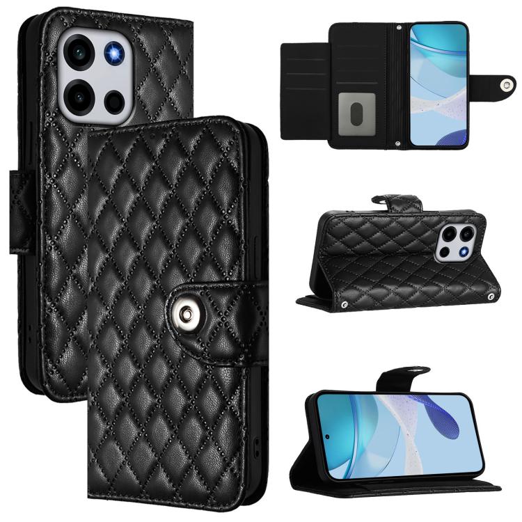 Rhombic Texture Flip Leather Phone Case with Lanyard, For OnePlus Turbo 6X Pro 5G, For OnePlus Turbo 6 / Turbo 6V, For OnePlus Ace 5 Ultra, For OnePlus Ace 5 Racing