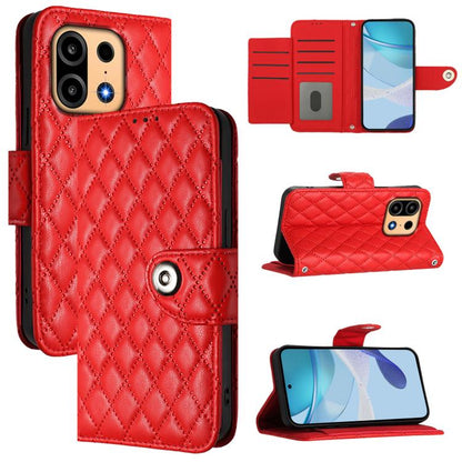 Rhombic Texture Flip Leather Phone Case with Lanyard, For OnePlus Turbo 6X Pro 5G, For OnePlus Turbo 6 / Turbo 6V, For OnePlus Ace 5 Ultra, For OnePlus Ace 5 Racing