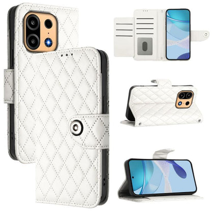 Rhombic Texture Flip Leather Phone Case with Lanyard, For OnePlus Turbo 6X Pro 5G, For OnePlus Turbo 6 / Turbo 6V, For OnePlus Ace 5 Ultra, For OnePlus Ace 5 Racing