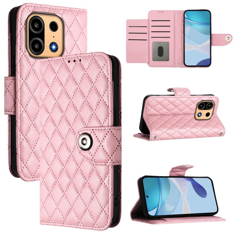 Rhombic Texture Flip Leather Phone Case with Lanyard, For OnePlus Turbo 6X Pro 5G, For OnePlus Turbo 6 / Turbo 6V, For OnePlus Ace 5 Ultra, For OnePlus Ace 5 Racing