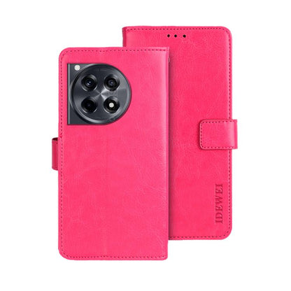 idewei Crazy Horse Texture Leather Phone Case, For OnePlus 13R, For OnePlus 12R, For OnePlus 12
