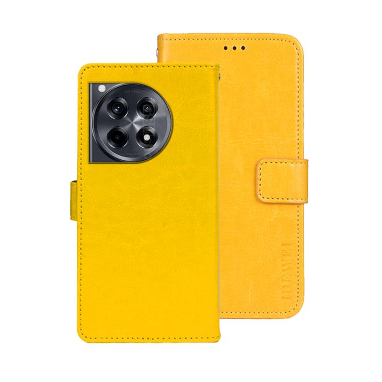 idewei Crazy Horse Texture Leather Phone Case, For OnePlus 13R, For OnePlus 12R, For OnePlus 12
