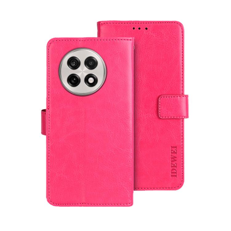 idewei Crazy Horse Texture Leather Phone Case, For OnePlus 13R, For OnePlus 12R, For OnePlus 12
