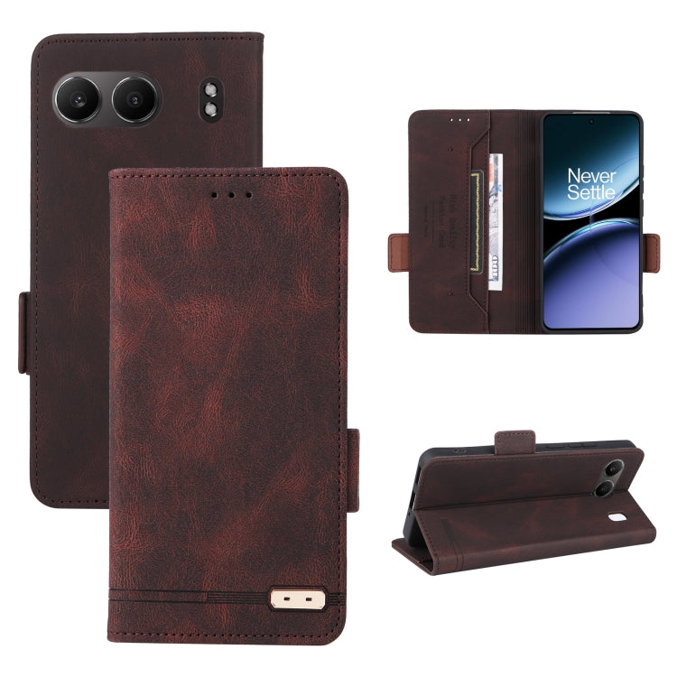 Magnetic Clasp Leather Phone Case, For OnePlus Ace 6 / 15R, For OnePlus Nord 4, For OnePlus Ace 3 5G